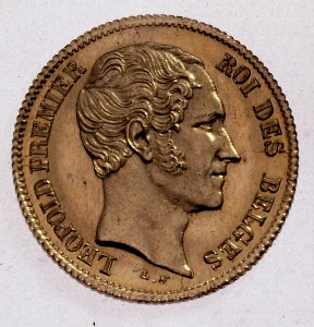 Coin BE 10F Leopold I obv 11