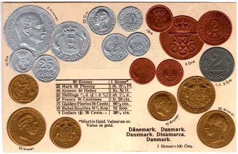 Coin postcard Denmark (obv)
