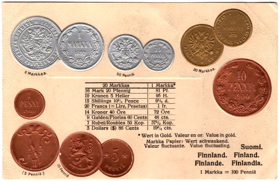 Coin postcard Finland (obv)