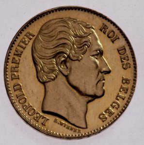 Coin BE 20F Leopold I naked head obv 21