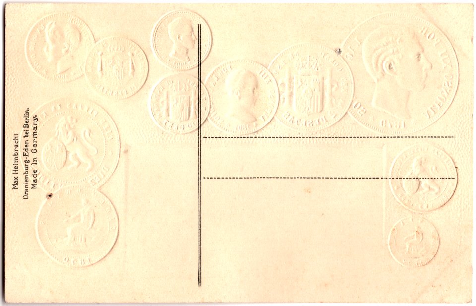 Coin postcard Spain (rev)