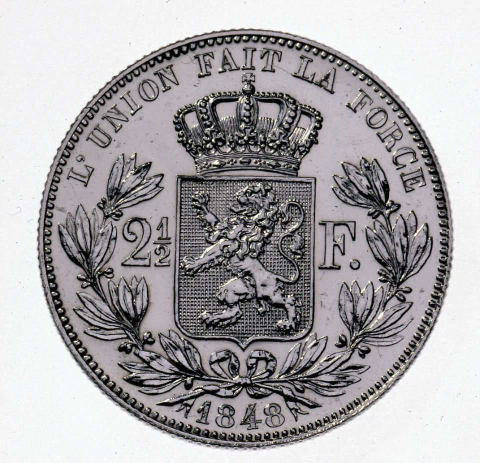Coin BE 2.50F Leopold I rev 13