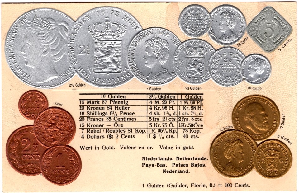 Coin postcard Netherlands (obv)