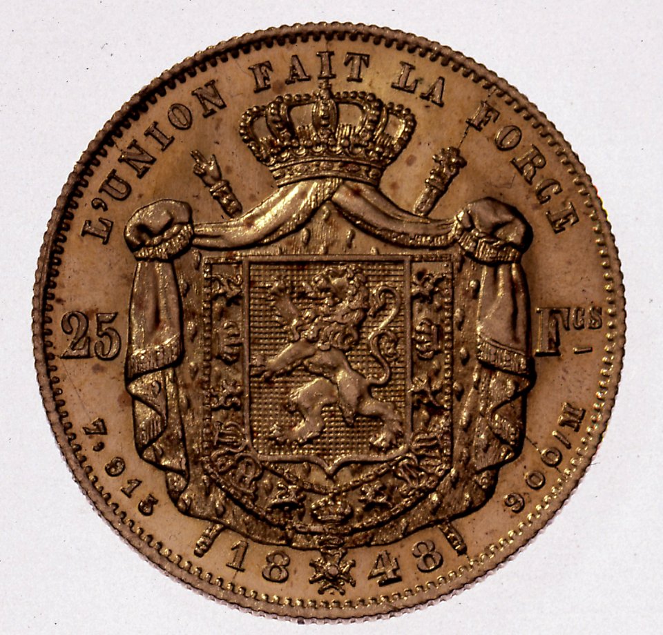 Coin BE 25F Leopold I rev 10