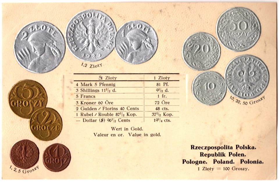 Coin postcard Poland (obv)