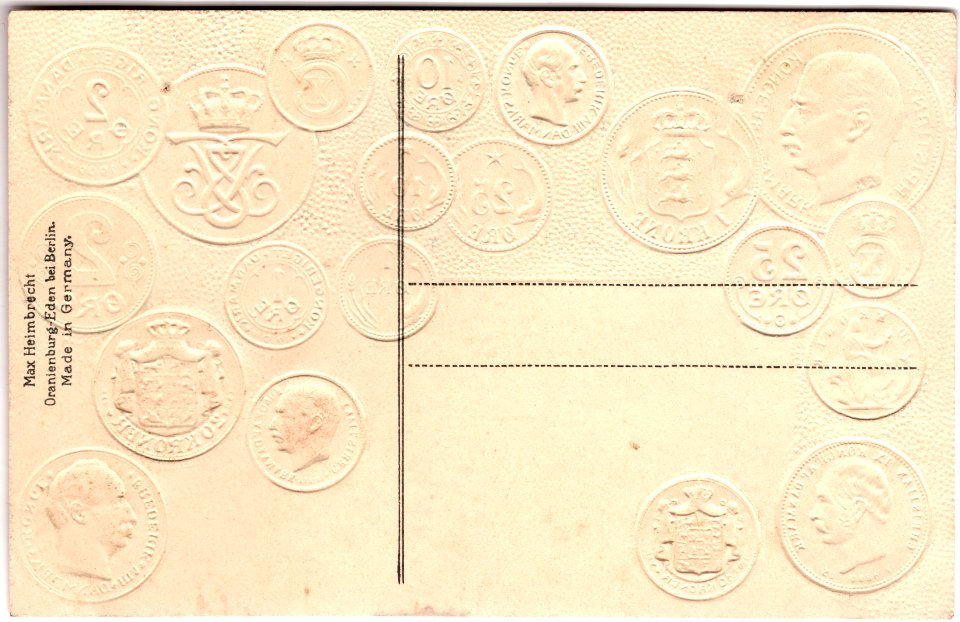 Coin postcard Denmark (rev)