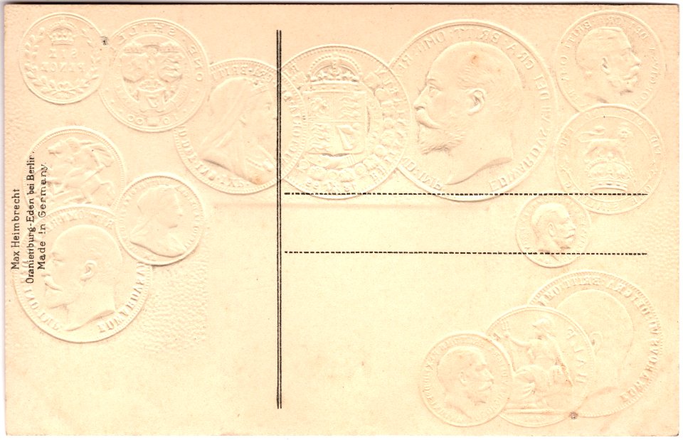 Coin postcard Great Britain (rev)