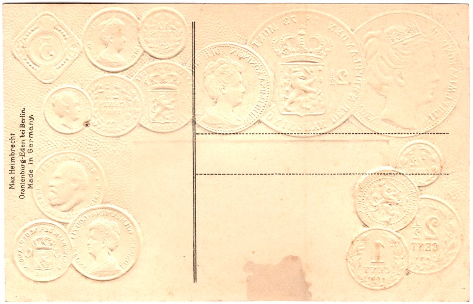 Coin postcard Netherlands (rev)