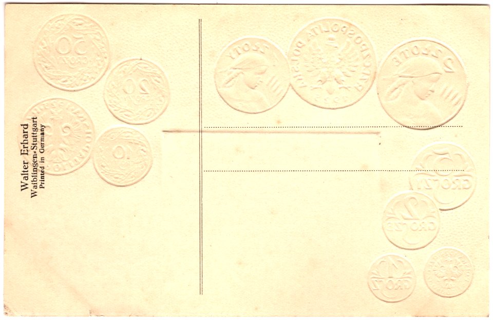 Coin postcard Poland (rev)
