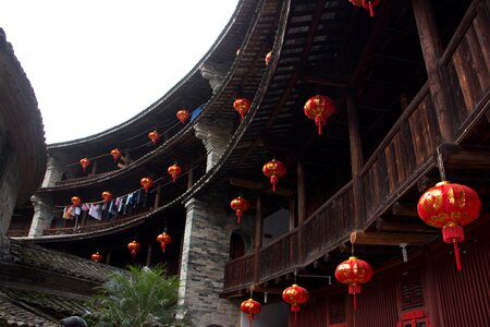 Fujian earth building lantern photo
