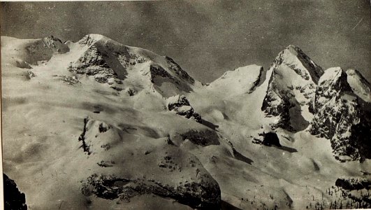 Col de Bous, Punta Penia, Marmolatascharte, Großer Vernel von Porta Vescova aus. (BildID 15584921)