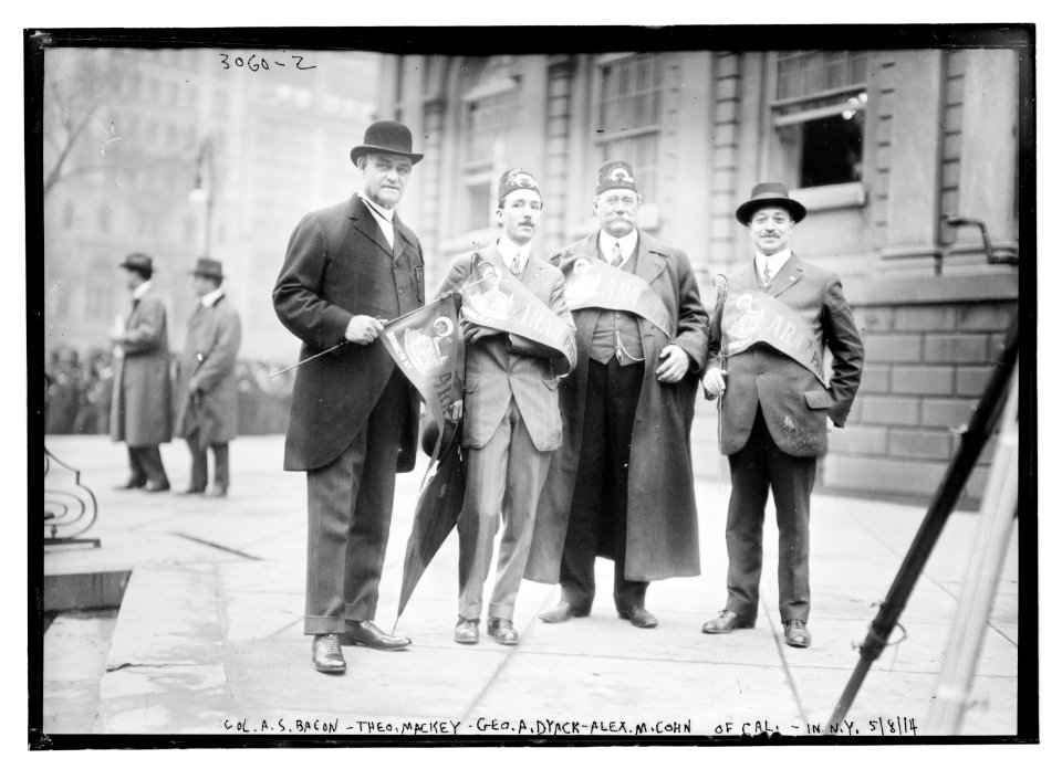 Col. A.S. Bacon - Theo. Mackey - Geo. A. Dyack - Alex. M. Cohn of Cal. in N.Y., 5-8-14 LCCN2014696028