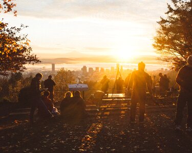 City sunlight sunrise