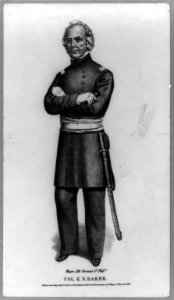 Col. Edward D. Baker, U.S.A., full-length portrait, standing, facing left, in uniform LCCN97504360