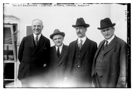 Col. G.F. Buckingham - Senators McKinley, Swanson, Robinson LCCN2014716549