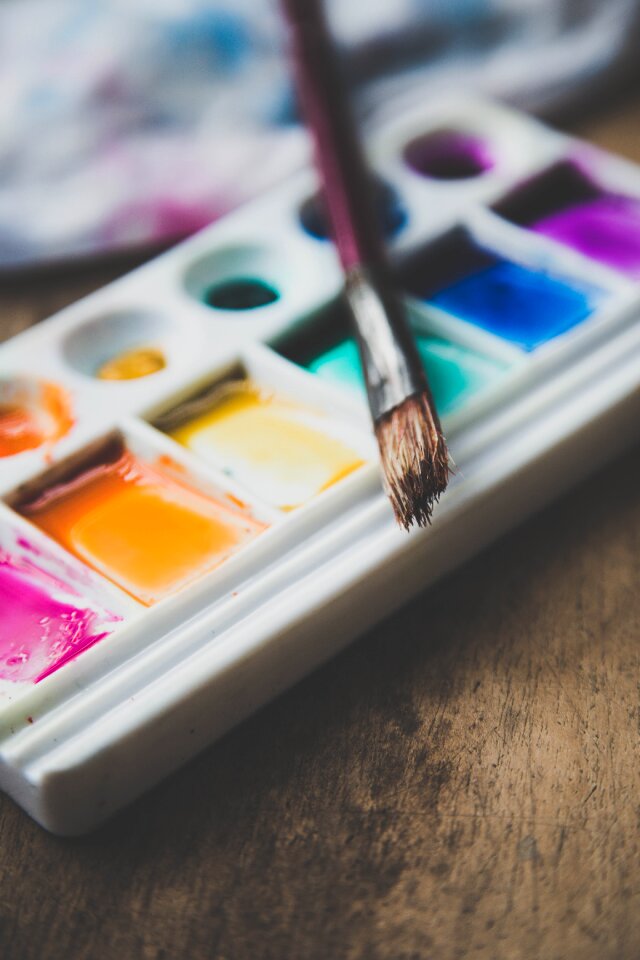 Paint brush blue