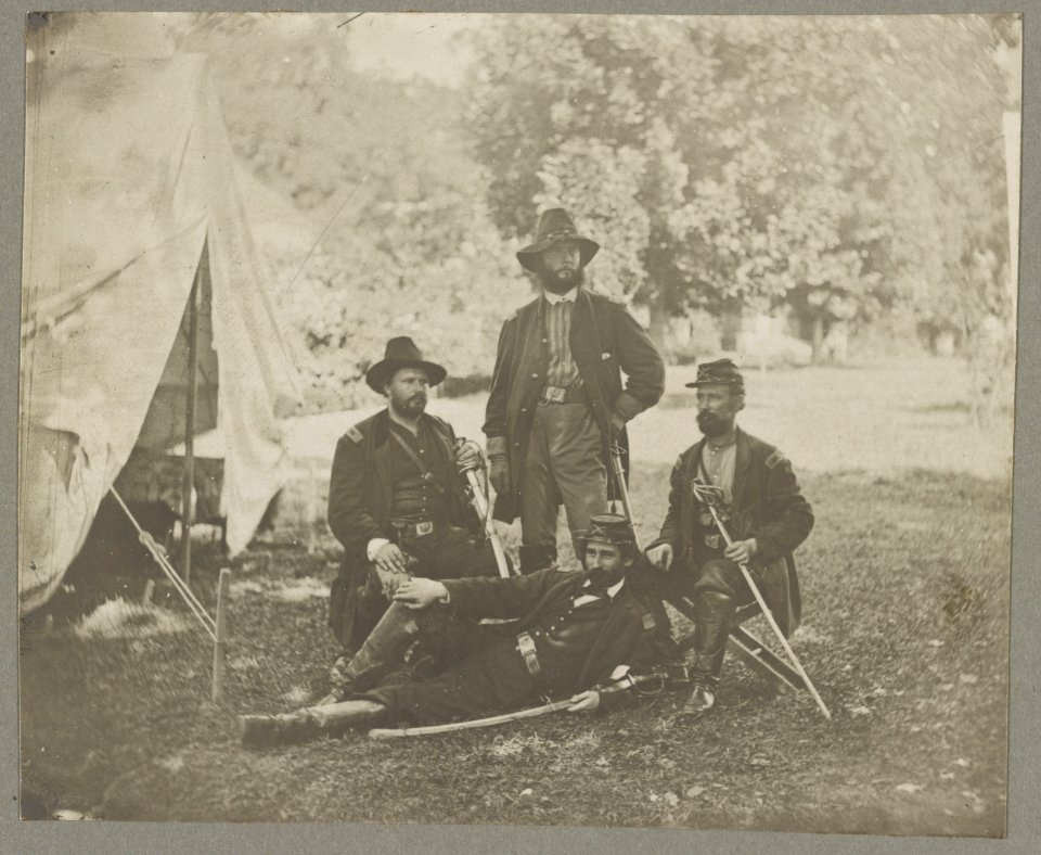 Col. J. H. Childs and staff, 4th Pa. Cavalry, Westover Landing, Va., Aug. 1862 LCCN2013647856
