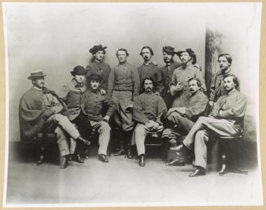 Col. John Singleton Mosby and some members of Mosby's Rangers, 43rd Virginia Cavalry Battalion LCCN2013651628