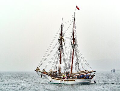 Kieler firth sea fog zweimaster photo