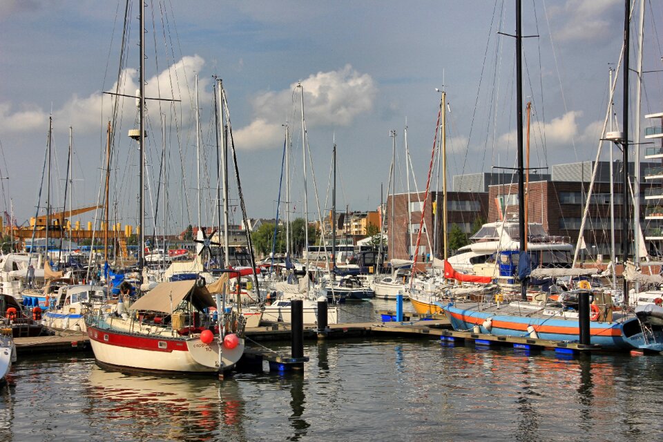 Sea sailing boat marina