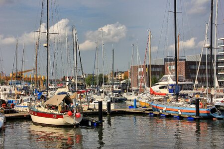 Sea sailing boat marina