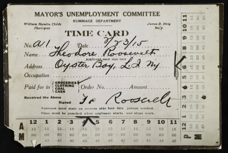 Col. Roosevelt's application for a job LCCN2013650868