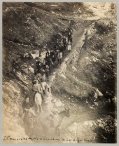 Col. Roosevelt's party descending Bright Angel Trail LCCN2001695447