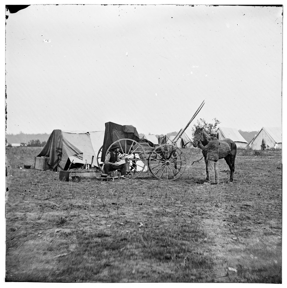 Cold Harbor, Va. Photographer's wagon and tent LOC cwpb.01728