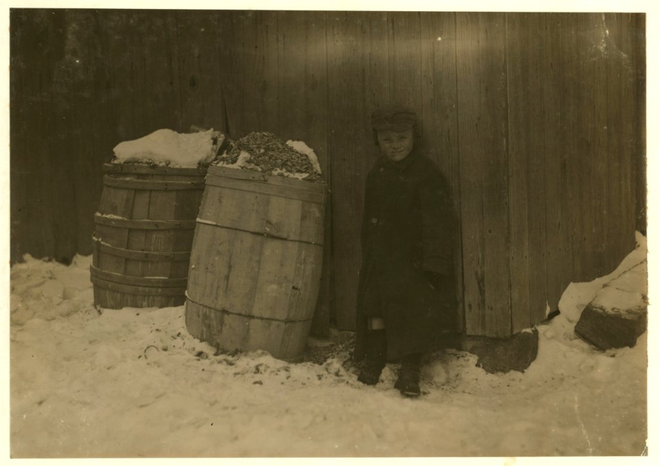 Cold Comfort in zero weather. New Bedford Mill settlement near Wamsutta Mill. LOC nclc.02472