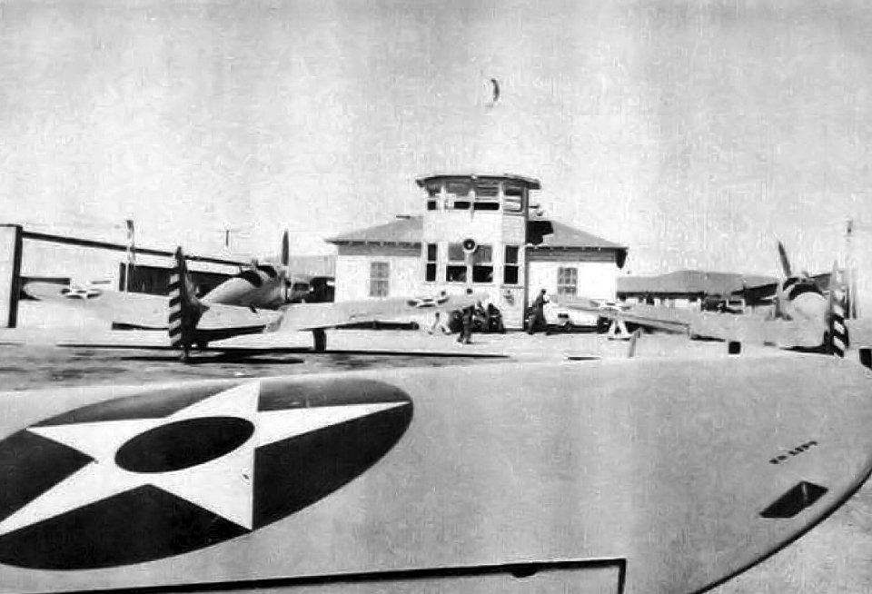 Coleman Municipal Airport - Fairchild PT-19s facing Post Operations
