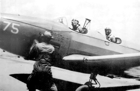 Coleman Municipal Airport - Fairchild PT-19 starting engine