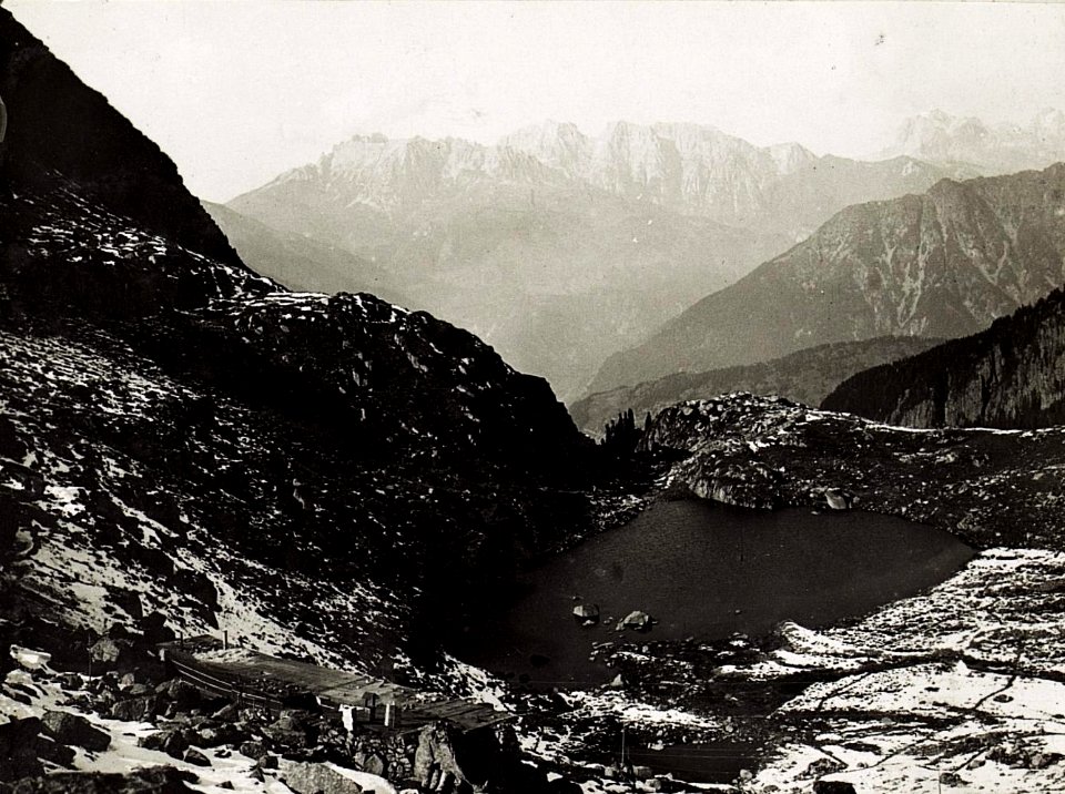 Coldosé, im Hintergrunde Rosengarten, rechts die Marmolata. (BildID 15575396)