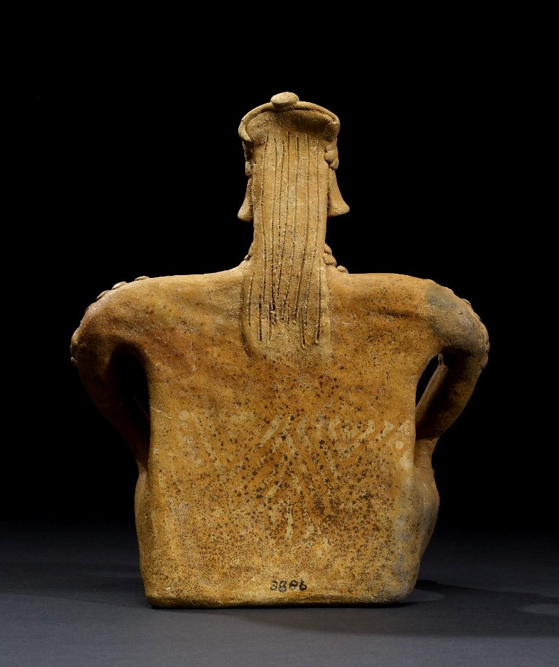 Colima - One of Four Figures, Seated Male - Walters 200920604 - Back