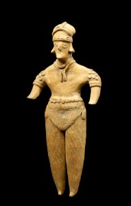 Colima - One of Four Figures, Standing Female - Walters 200920601 - Three Quarter Left