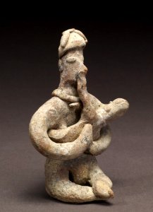 Colima - Group of Figurines and Architectural Model - Walters 20092033 - Three Quarter Right