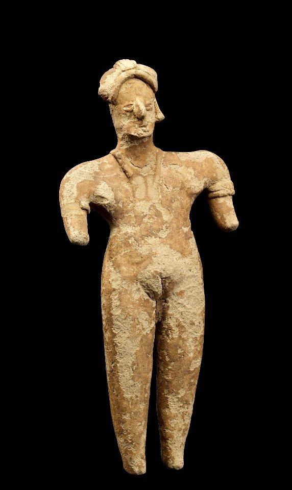 Colima - One of Four Figures, Standing Female - Walters 200920602 - Three Quarter Right