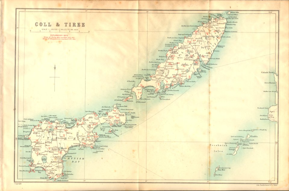 Coll and Tiree Map Beveridge 1903