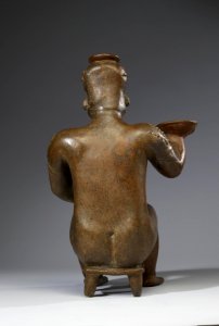 Colima - Seated Female Figure - Walters 20092053 - Back