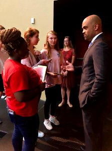 Colin Allred at Hilcrest High 2019 02