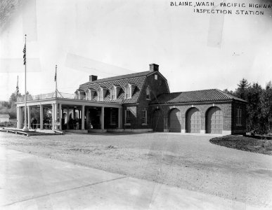 Blaine Pacific Highway border station 1931