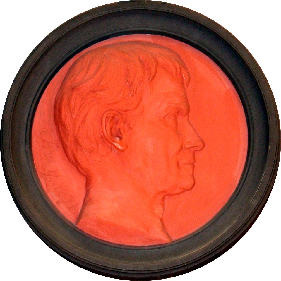 Blainville, médaillon en terre cuite de Aimé Charles Irvoy, 1871