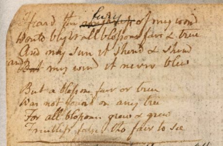 Blake manuscript - Notebook 11 I fear'd the fury of my wind