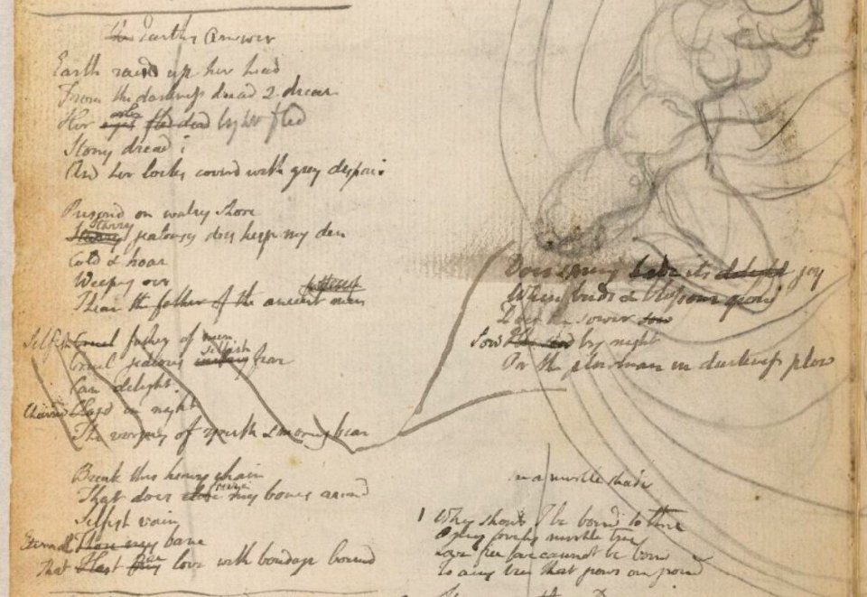 Blake manuscript - Notebook 17 Earth Answer