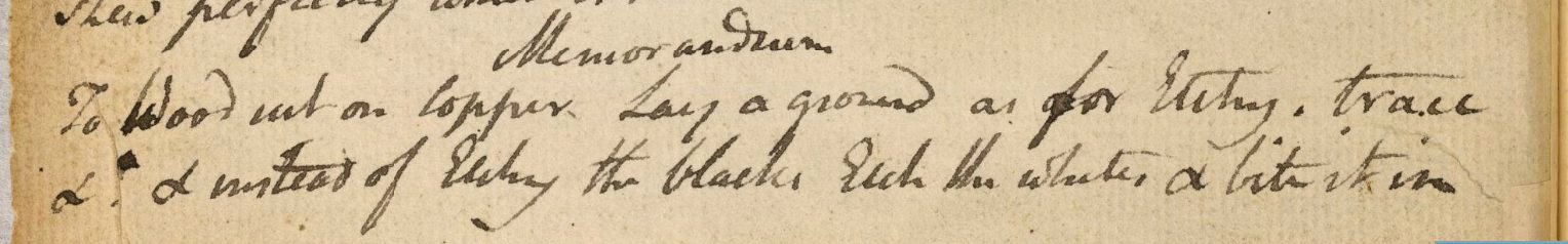 Blake manuscript - Notebook 1807 - 04 To Woodcut on Copper