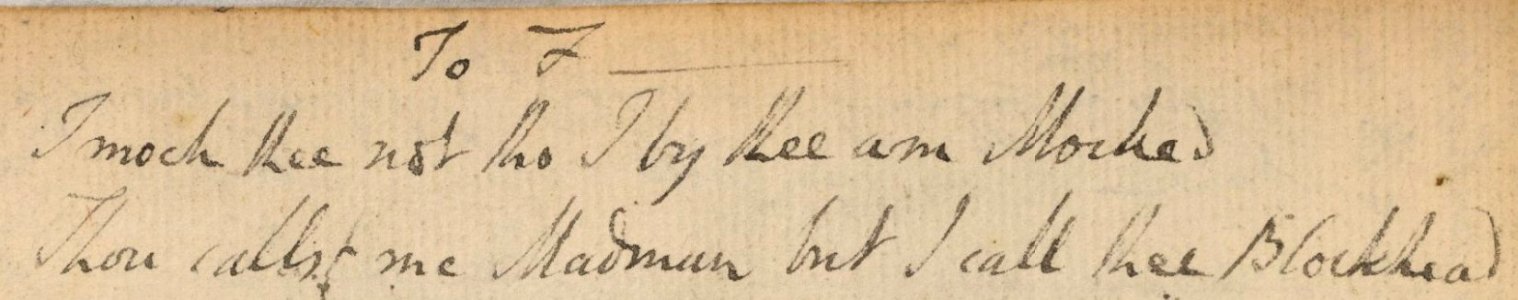 Blake manuscript - Notebook 1808 - 10 To Flaxman