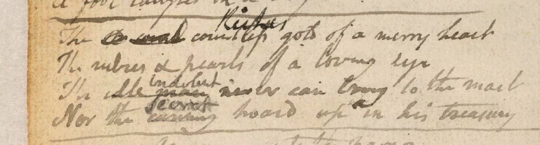 Blake manuscript - Notebook 49 - Riches