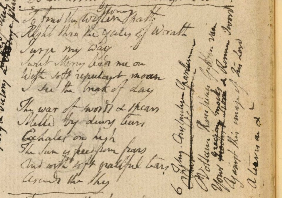 Blake manuscript - Notebook 1800 - 06 Morning