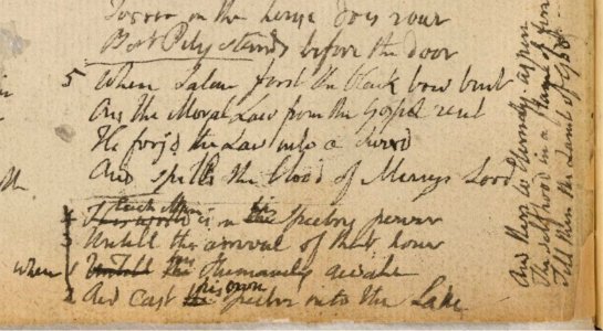 Blake manuscript - Notebook 1800 - 08 Each Man is in his Spectres power