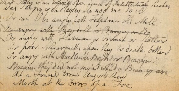 Blake manuscript - Notebook 1808 - 04 Was I angry with Hayley who usd me so ill