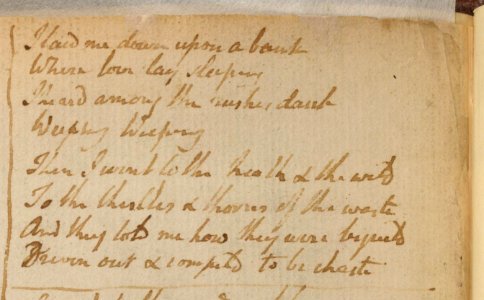 Blake manuscript - I laid me down upon a bank